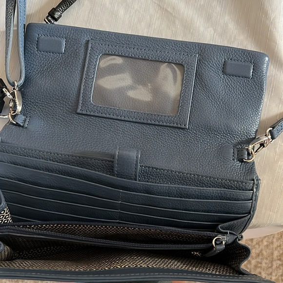 Blue cross body Brighton purse with flowers - Picture 4 of 4